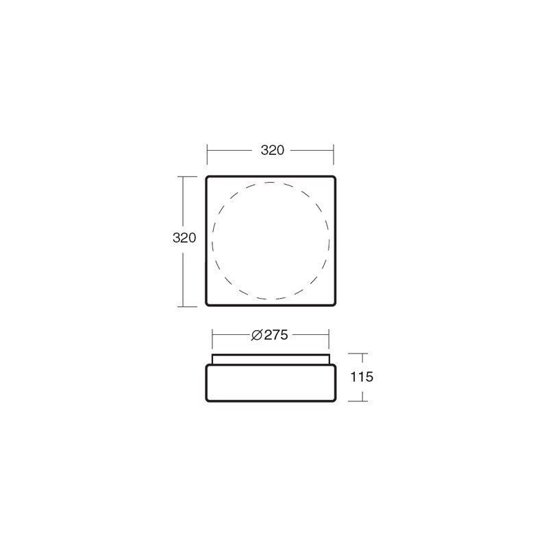 Lina 3 plafoon 320x320mm