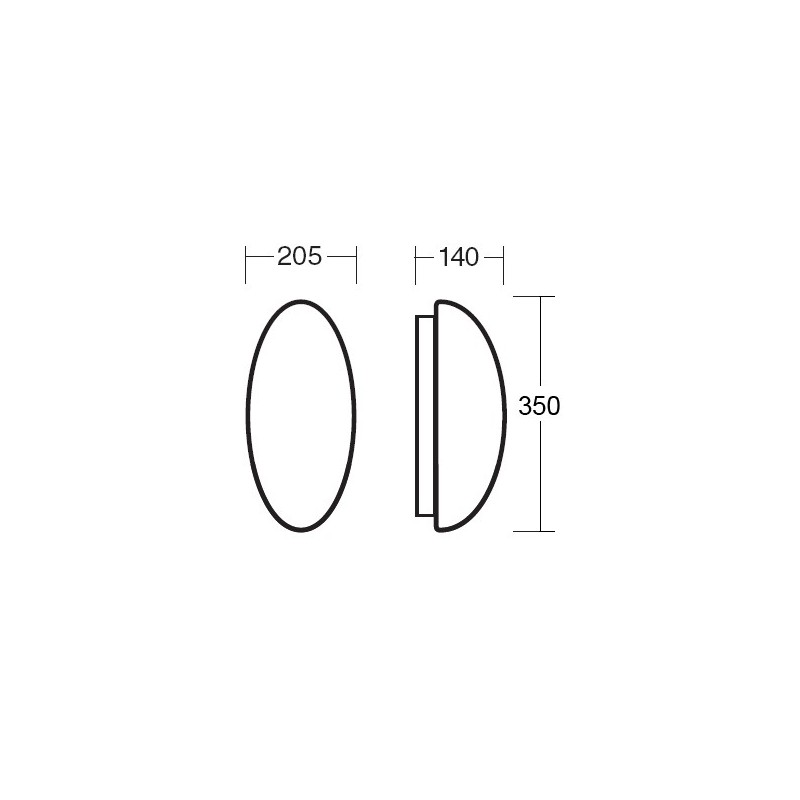 Alma 2 luminaire 205x350mm