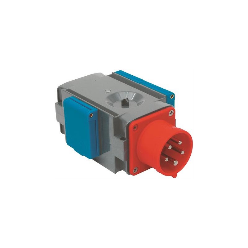 Jätkuboks 400V CEE 1x16A pistik/3x16A schuko pesa