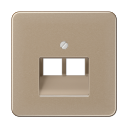 CD569-2UA for 2-gang modular jack sockets goldbronze