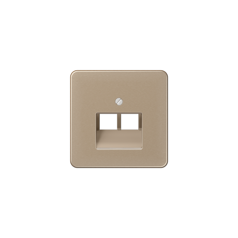 CD569-2UA for 2-gang modular jack sockets goldbronze