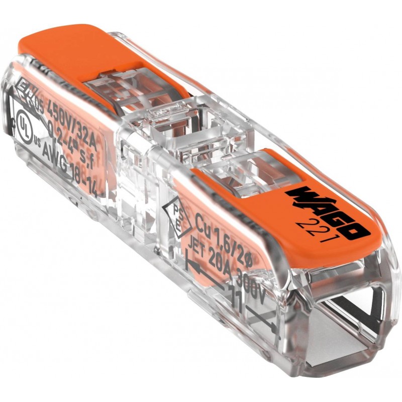 221-2411 Wago avatav klemm 0,14-4mm² 32A