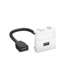 MTG-U3A F RW1 USB 3.0 pesa kaabliga 45x45mm valge