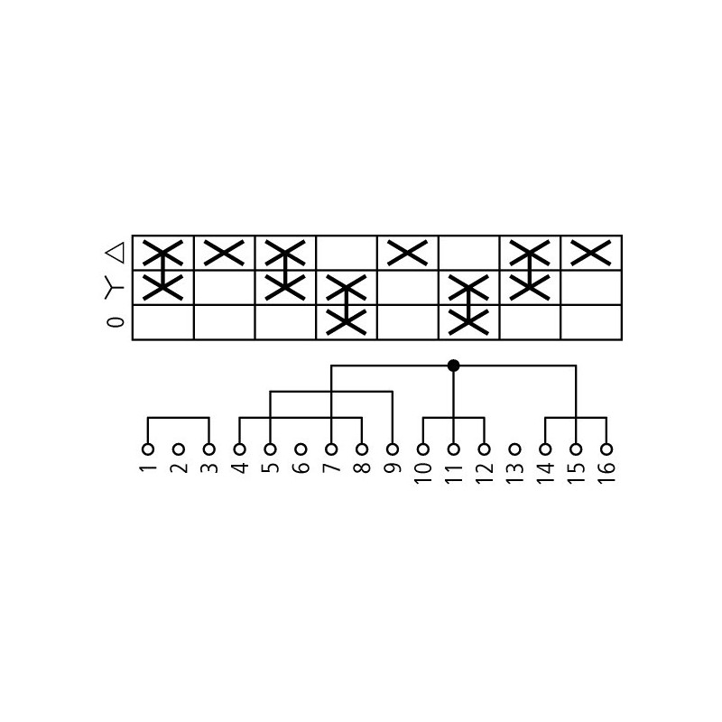 Star-Delta switch flush mounting IP65