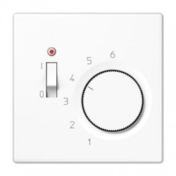 LS TR 231 PL thermostat cover with switch matt snow white