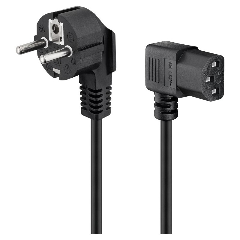 Computer Power Cable with Angled socket
