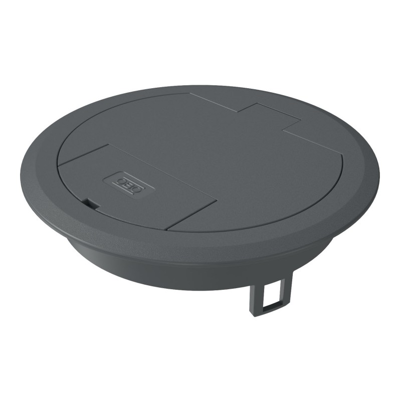 GES R2 7011, põrandakarbi pöördkaas väljaviiguga RAL7011