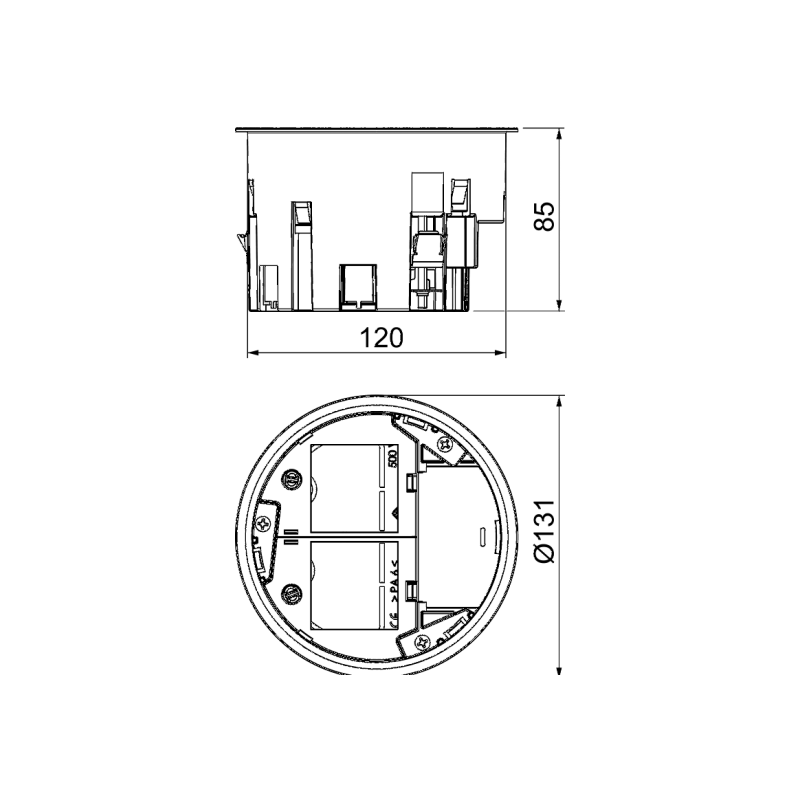 MT R2 1-1, seadmekarp põrandasse GES R2-le tühi RAL9011