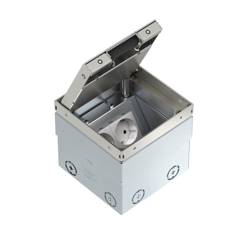 UDHOME2 GV15V põrandakarp komplekt pist.pesa 2-ne