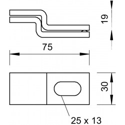 WB 30 75 FT Fiksaator vertikaalsele redelile(kiviseinale)