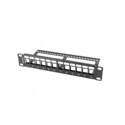 Patchpanel 10" 12p empty black