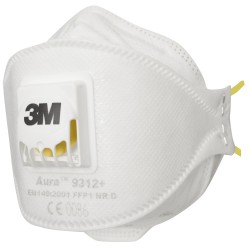 3M™ Aura™ Particulate Respirator FFP1 Valved 9312+