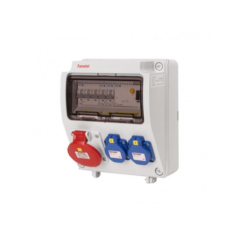 Teisaldatav kilp 16A CEE 16A pesa + 2x230V schuko pesa