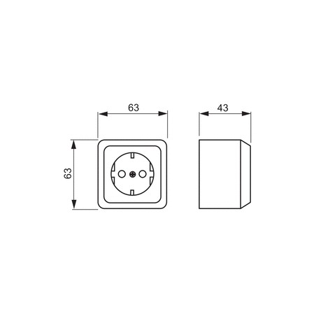 Pistikupesa maandusega pinnapealne vedruklemmidega IP20 VALGE