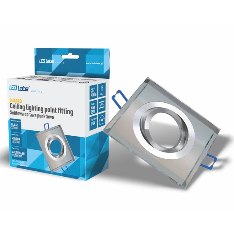 QUADRO Glass MR16 Ø63/90x90mm