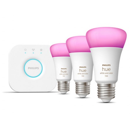 3xE27 Hue White & color ambiance + bridge