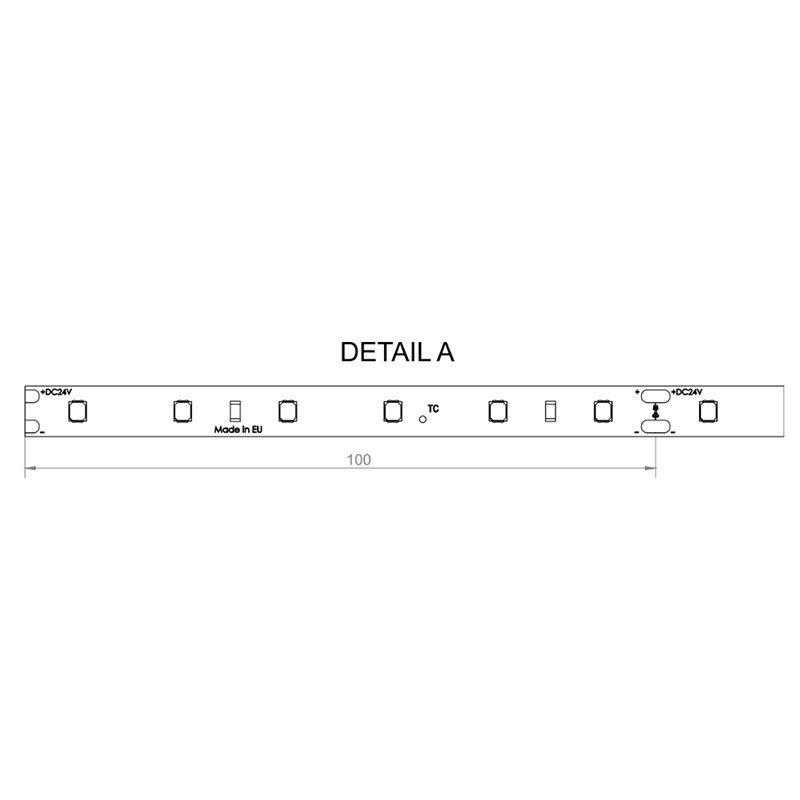 Advanced Led strip 4,8W/m 60led 24V CRI90