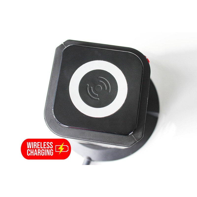 Pikendusjuhe torn lülitiga 3xUSB-A 2,4A + juhtmevaba laadimisega