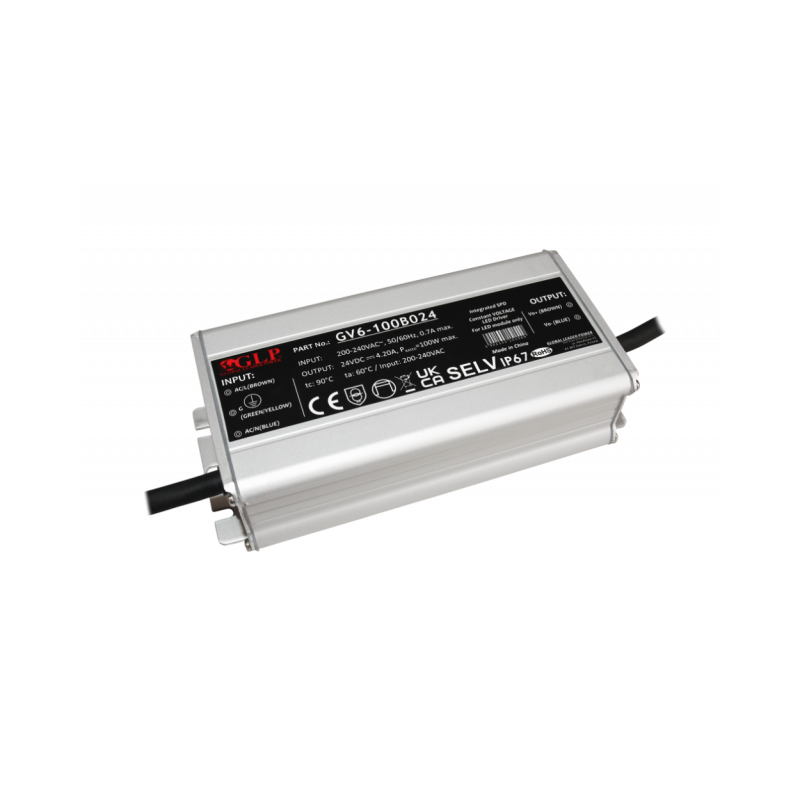 GV6-100 led power supply IP67 12V / 24V DC
