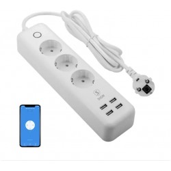 Wifi pikendusjuhe 3 x schuko pesa 10A + 4 x USB-A Sign