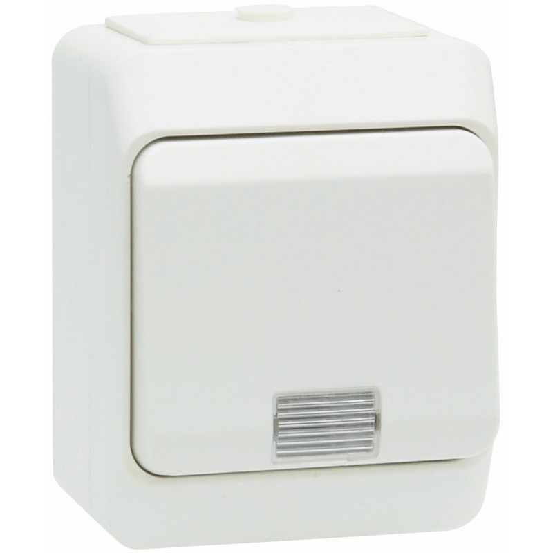 Lülitiga tulega IP44 valge Nordic