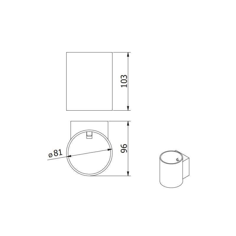 CAMPIONE II R G9 230V IP20 wall luminaire