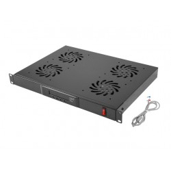 Vent. paneel 19" 4 ventilaatoriga termostaadiga