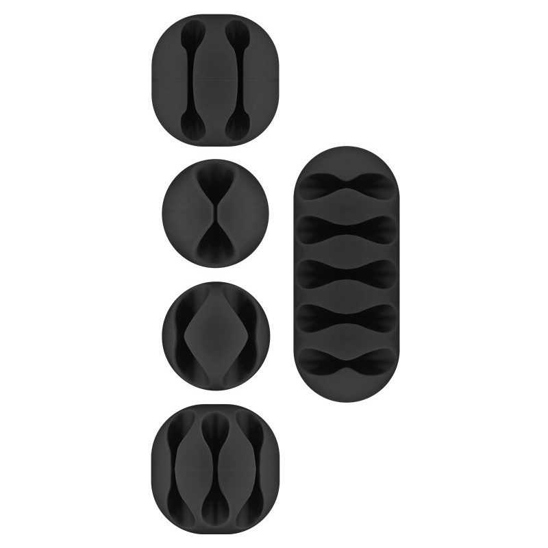 Kaablite organiseerija kahepoolse teibiga komplekt 5tk