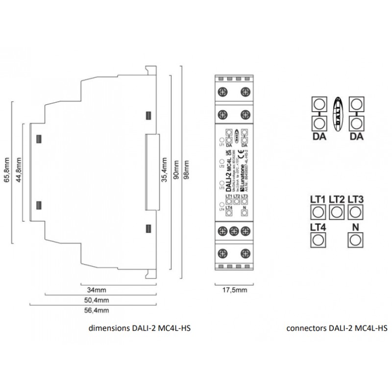 DALI MC-4L control device DIN-rail