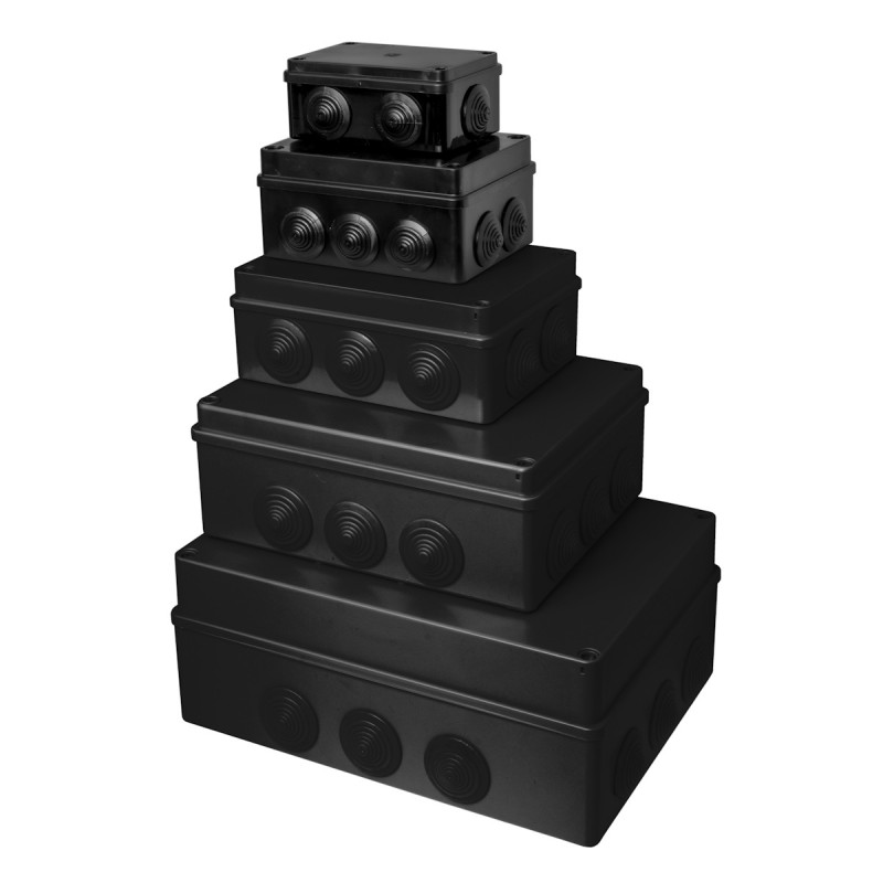 Harukarp must HF UV-kindel pehmete läbiviikutega IP65