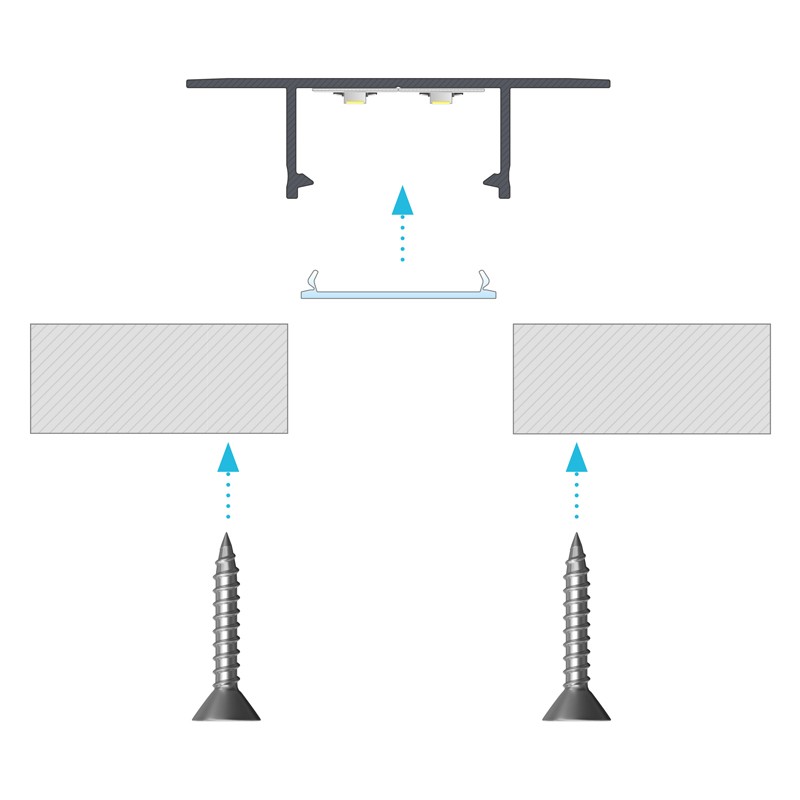 PLATO profiil süvistatav topelt kipsi vahele