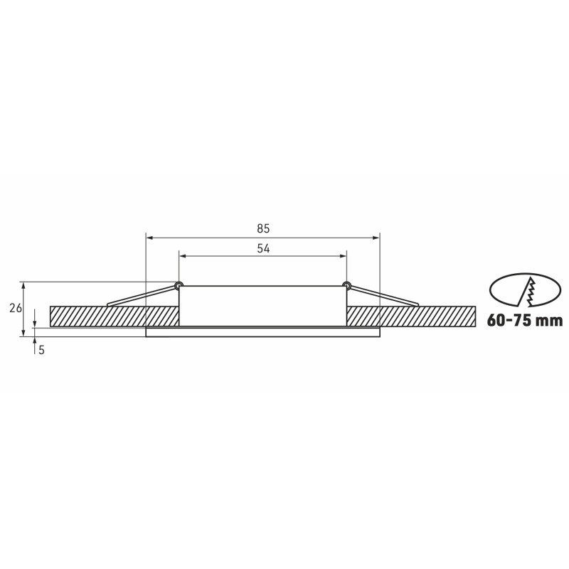 BONA kandiline IP44 Ø60 85x85mm