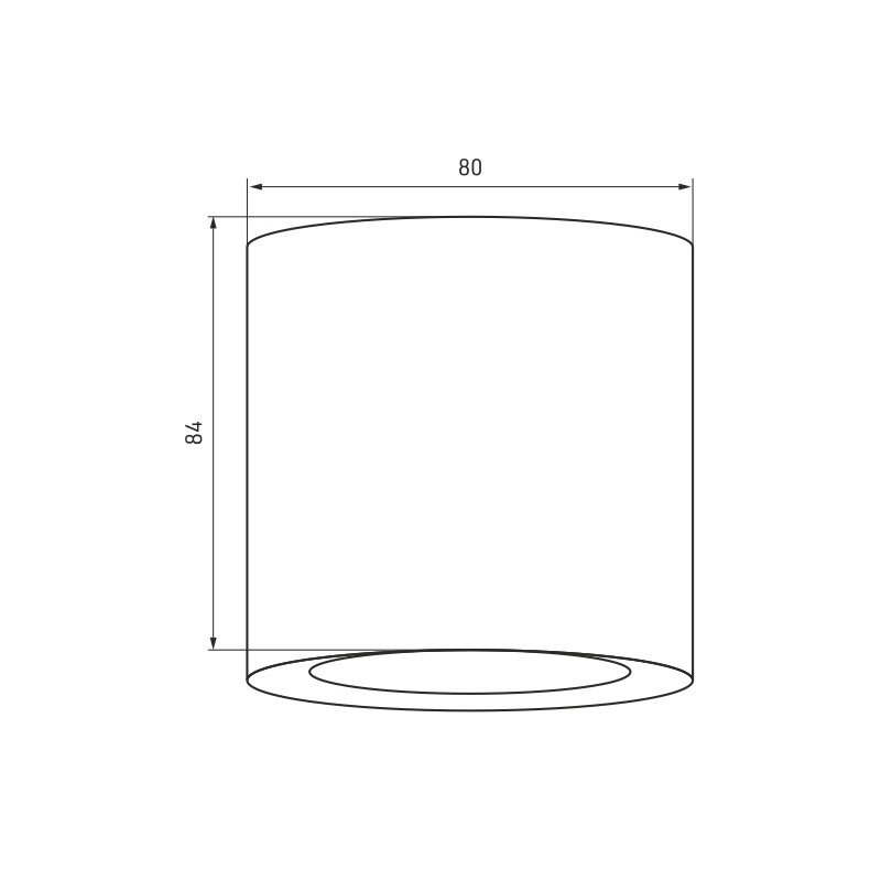 LUNA GU10 luminaire Ø80mm h84mm IP54