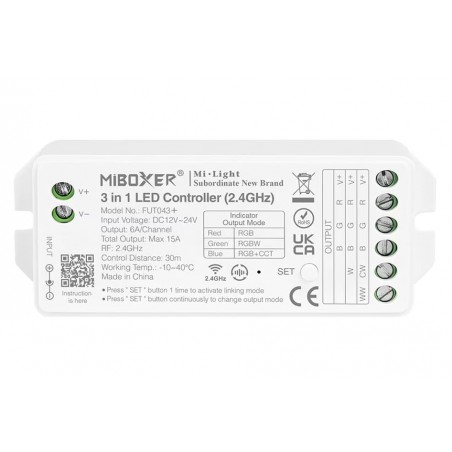 FUT043+ Led riba dimmer 12-24V 15A RGB/RGBW/RGBCC