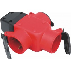 Jätkupesa 3-ne punane IP44