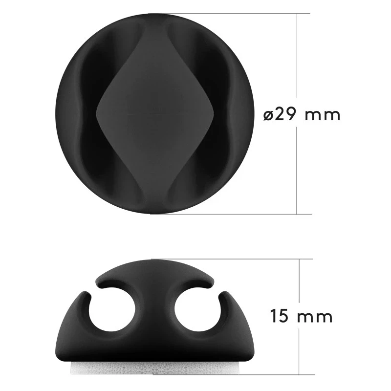 Kaablite organiseerija 6-ne komplekt MUST väike