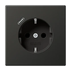 LS990 Schuko® pesa & USB C laadija Antratsiit