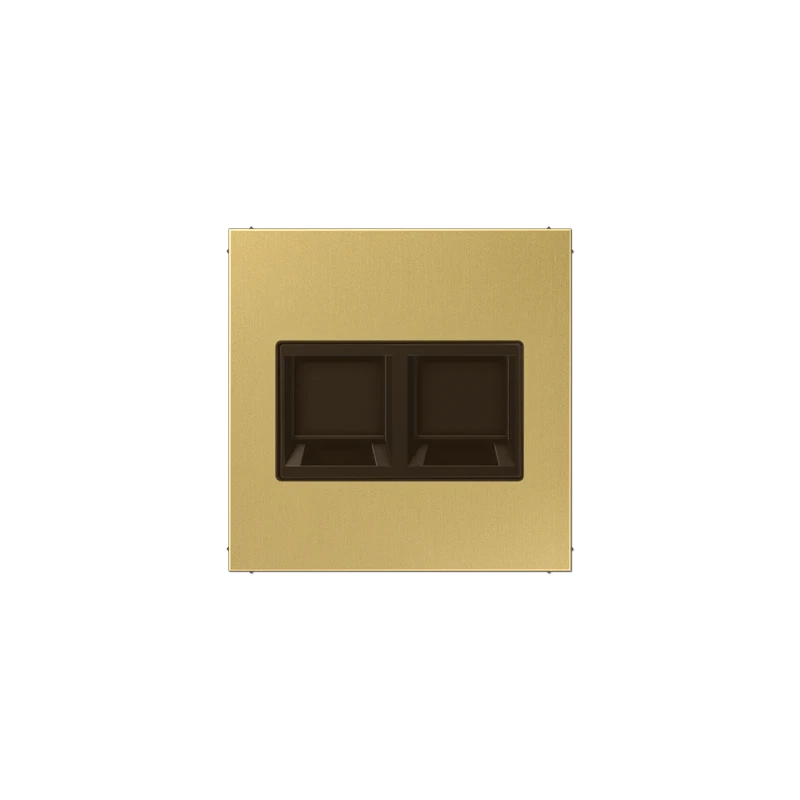 ME1969-2WEC 2-ne arvuti katteplaat keystone Messing