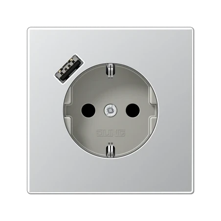 AL1520-18A Pistikupesa + USB A Aluminium