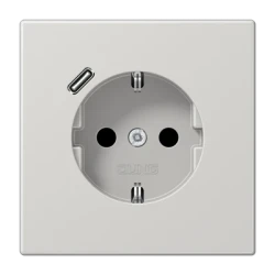 LS1520-18CLG Schuko® pesa & USB C laadija helehall