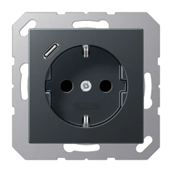A1520-18CANM A Series outlet + USB C matt anthracite matt