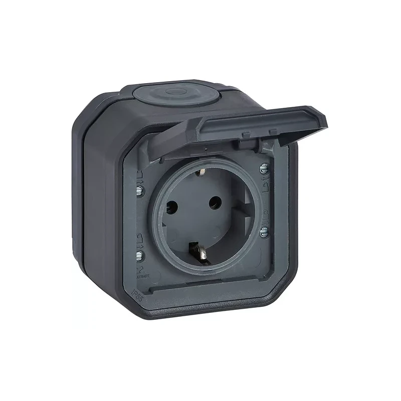 PLEXO pistikupesa antratsiit pind IP55