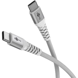 USB C - USB C kaabel valge silikoon