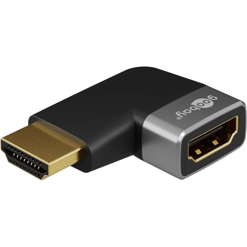 HDMI adapter horisontaalne 90' nurk kullatud