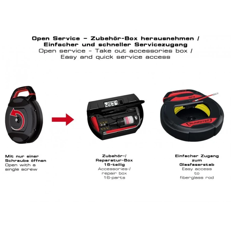 Fiibertrossi komplekt boksis 3mm digitaalse pikkuse mõõdikuga