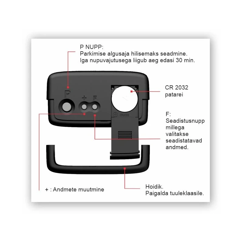 Parkimiskell digitaalne PARK MICRO 2 Needit