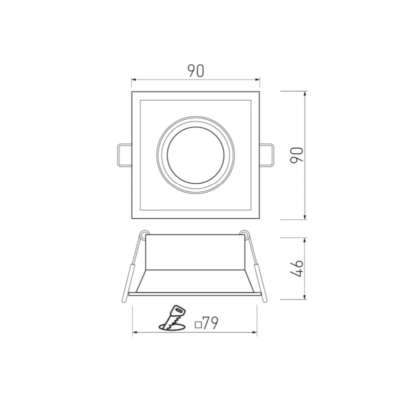 SALTO Square 79x79 / 90x90mm
