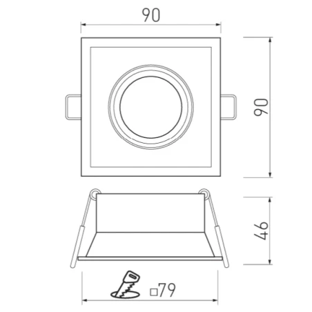 SALTO Square 79x79 / 90x90mm