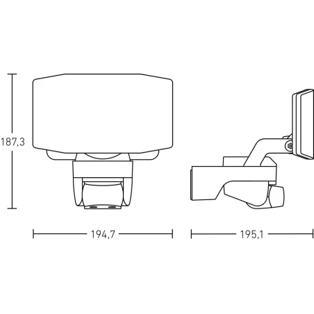 XLed Protect S floodlight with sensor 14,3W IP44
