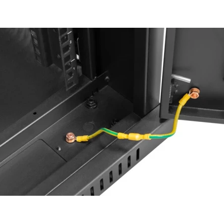 Põrandakapp 19" 42U 600x600mm klaasuks must